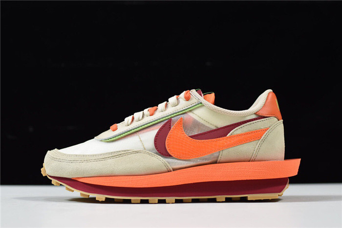nike ldwaffle clot sacai net orange blaze - dh1347-100