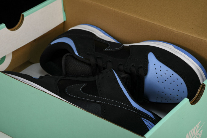 nike sb dunk low black university blue - 304292-048