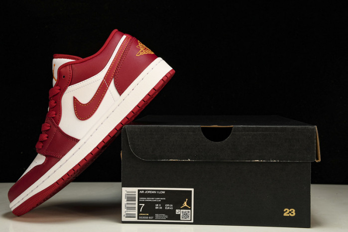 jordan 1 low cardinal red - 553558-607