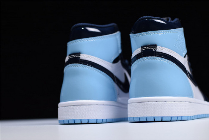 air jordan 1 unc blue chill patent leather cd0461-401