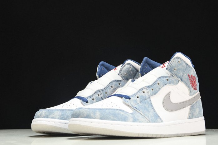 jordan 1 mid french blue fire red - dn3706-401