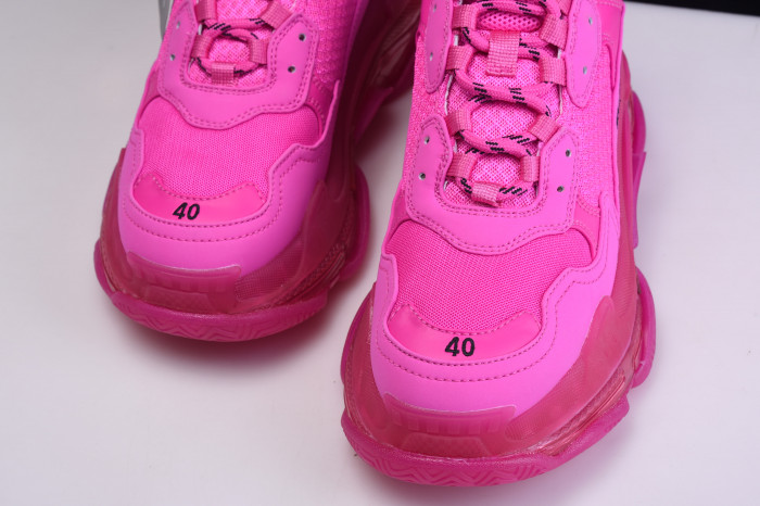 bl triple s trainers clear sole blue adn red 541624 w09o1 2132