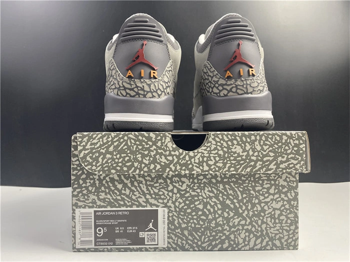 Unique Jordan3 Cool Grey CT8532- 3844