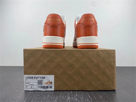 ZipUp Luis Vitton Nike Air Force 1 Low By Virgil Abloh White Orange 5140