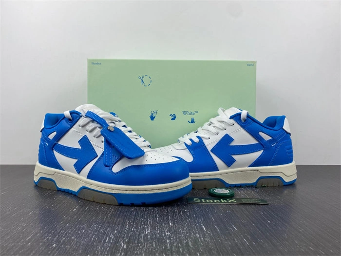 OFF-WHITE Out Of Office OOO Low Tops Blue White OWIA259F21LEA TimelessDesign 3126